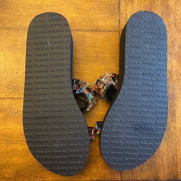 Yellow box Colorful Beaded Women's Sandals - Picture 9 of 9